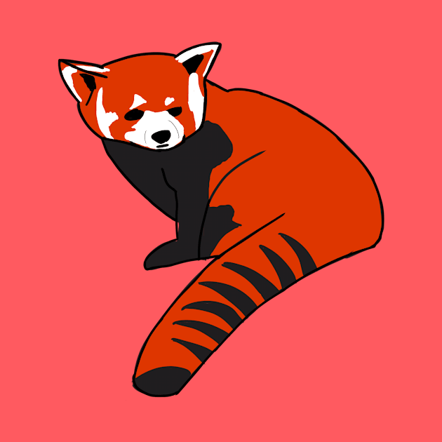 Minimum Effort Red Panda by AMCArts