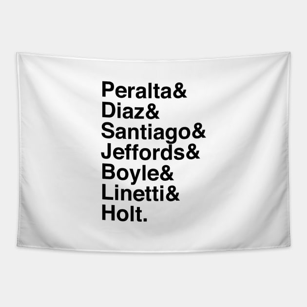 B99 Characters (Black) Tapestry by brendalee