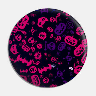 Halloween Pattern Art Design Pin
