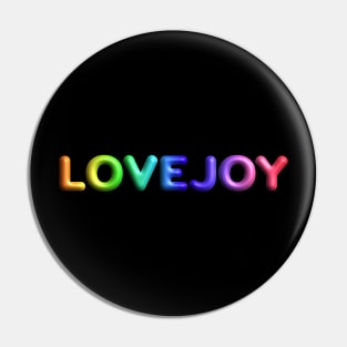 LOVEJOY - Rainbow Typography Pin