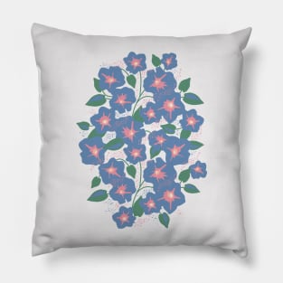 Blue-pink bindweed flowers Pillow