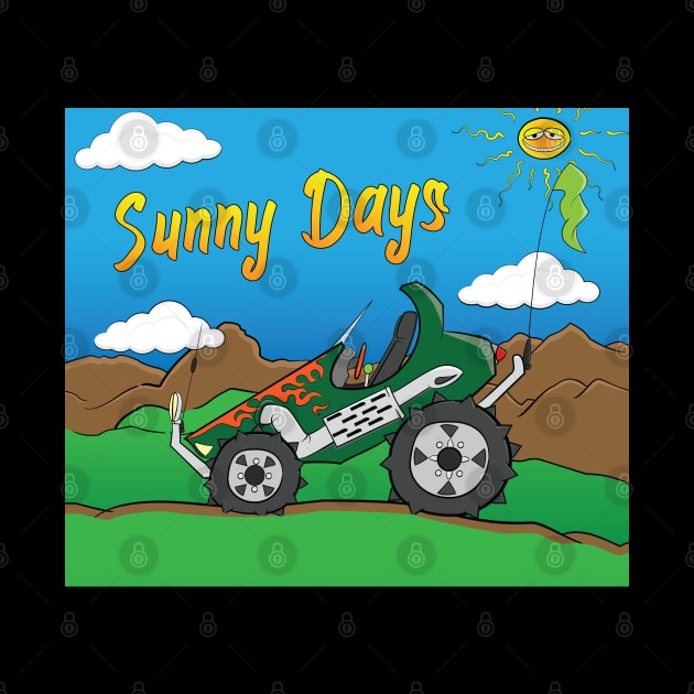 Sunny Days Green Offroad 4x4 Rock Crawler Truck by Dad n Son Designs