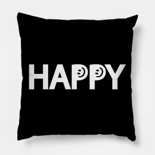 Happy being happy artistic design Pillow