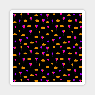 Love in the air with clouds and balloons pattern Magnet