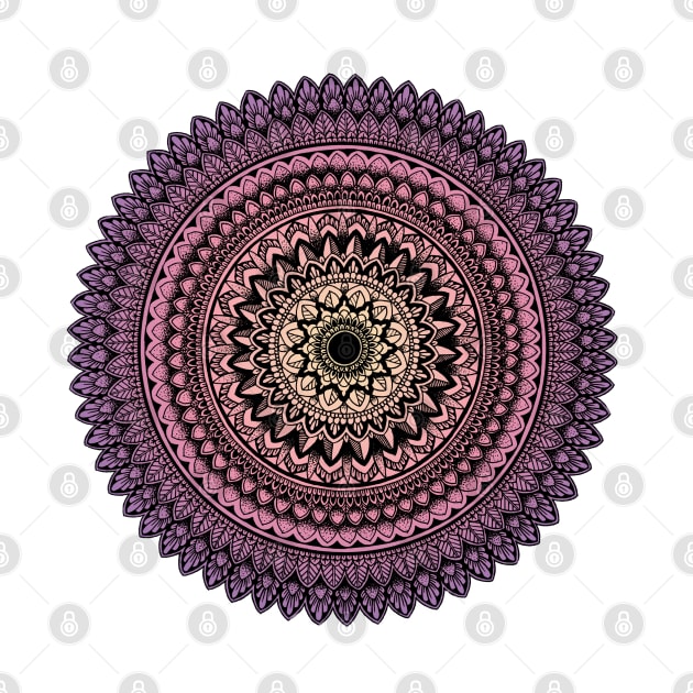 Pink to purple gradient mandala by SamridhiVerma18