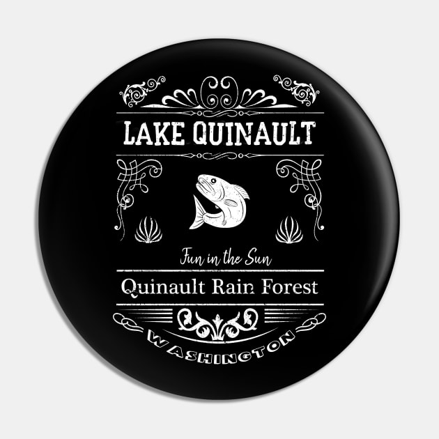 Lake Quinault Washington travel souvenir Pin by artsytee