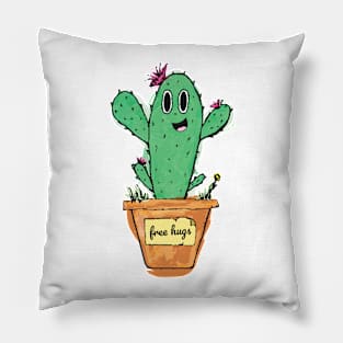 Cute cactus - fee hugs Pillow