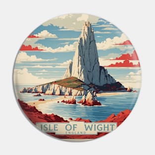 The Needles Isle of Wight United Kingdom Vintage Travel Tourism Poster Pin