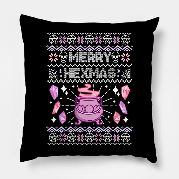 MERRY HEXMAS Pillow by chiaraLBart