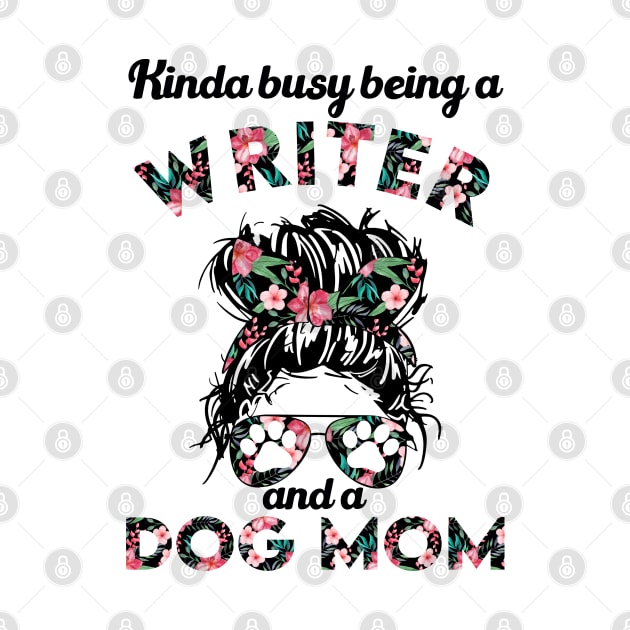 Writer woman and dog mom gift . Perfect present for mother dad friend him or her by SerenityByAlex