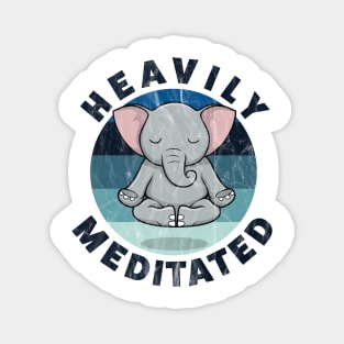 Heavily Meditated Yoga Elephant Magnet