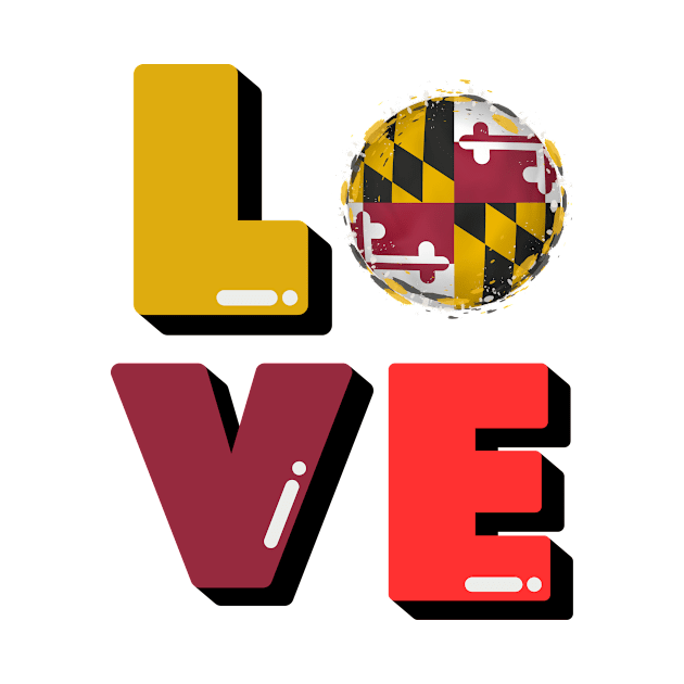 MARYLAND STATE LOVE SET DESIGN by The C.O.B. Store