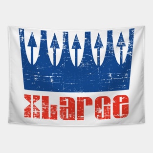 XLARGE Throwback Crown Design Distressed Tapestry