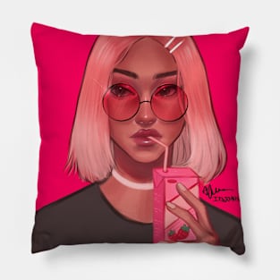 strawberry milk Pillow