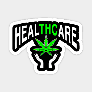 HEALTHCARE - THC Pot Leaf | Support Medical Marijuana Weed Magnet