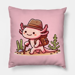 axolotl funny Hiking Pillow