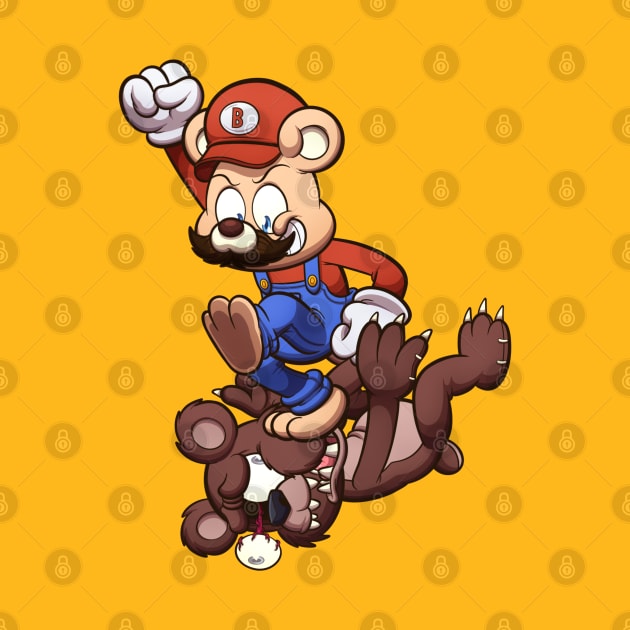 Italian Plumber Teddy Bear by TheMaskedTooner