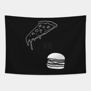 PIZZA V BURGER BW Tapestry