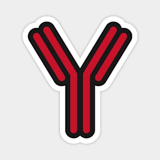 Red Y symbol Magnet