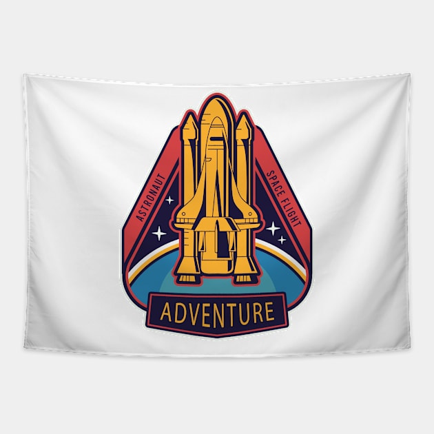 Astronaut Space Flight Adventure Tapestry by MaiKStore