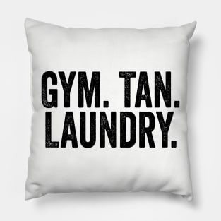 Gym Tan Laundry Black Pillow