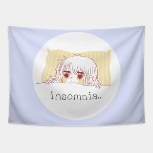 Insomnia Crayolina Illustration Tapestry