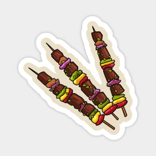 Kebab or kabob cartoon illustration Magnet