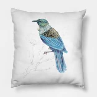 Mr Tui , New Zealand native bird Pillow