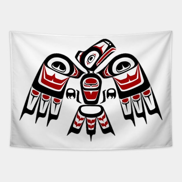 Native American Indian Tribal Eagle Design Tapestry by PsychoDynamics