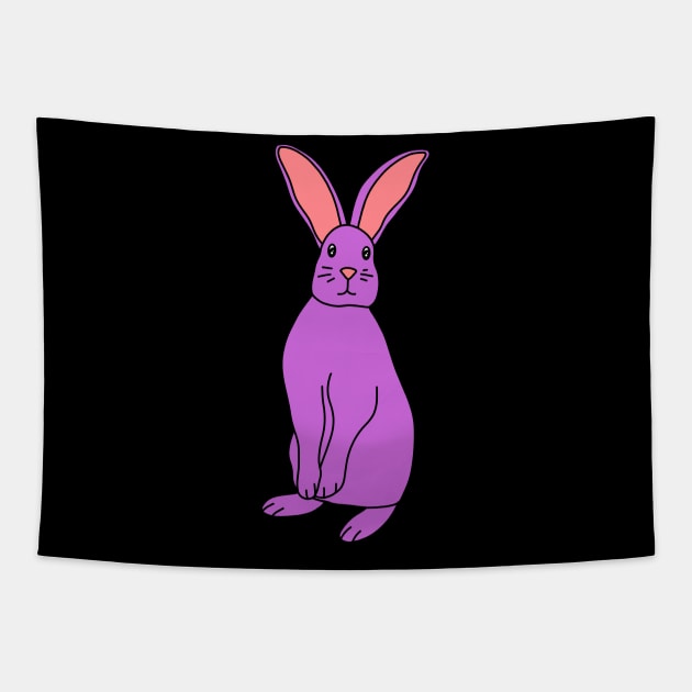 Purple Bunny Tapestry by Kelly Louise Art