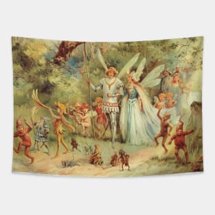 Vintage Fairy Tales, Thumbelina's Wedding to Prince Tapestry