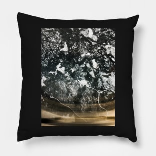 Airplane Overhead Shot of Scandinavian Winter Forest Landscape Pillow