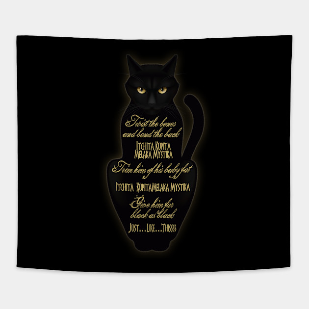 Binx Black Cat Curse Hocus Pocus Tapestry Teepublic