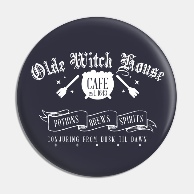 Olde Witch House Cafe Pin by Cat Bone Design