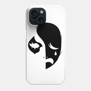 Sad Mask - Black Phone Case