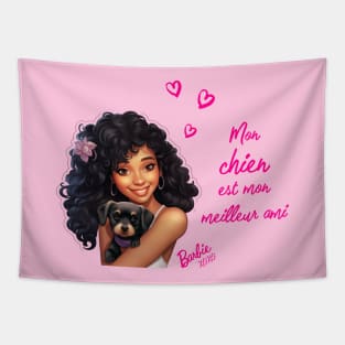 Mon chien est mon meilleur ami - Barbie Tapestry