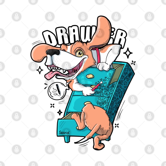 Drawer drever drawing on a drawer pun by SPIRIMAL