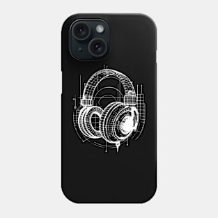 headphones blueprints Phone Case