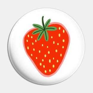 Strawberry cute illustration Pin