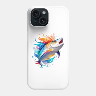 Crazy Fish In Watercolor Style - Ai Art Phone Case