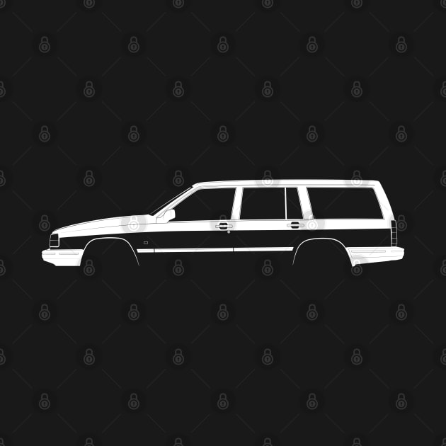 Volvo 740 Kombi Silhouette by Car-Silhouettes