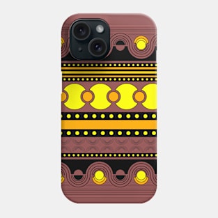 Geometrical ornament in rows Phone Case