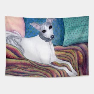 This whippet dog had a knack for making herself at home Tapestry