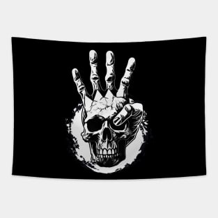 Skull Hand Rise Tapestry