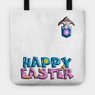 happy easter rabbit baby bunnies Tote