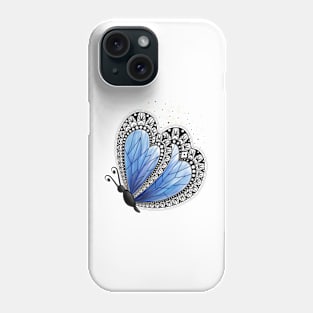 Blue fairy butterfly Phone Case