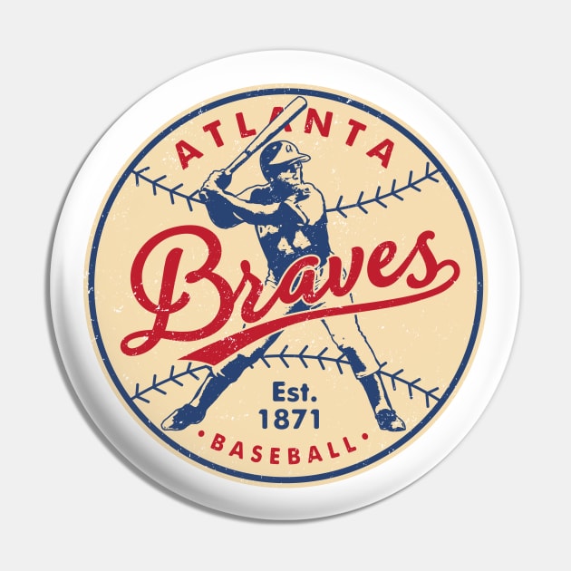 Vintage Atlanta Braves 1 by Buck Tee Pin by Buck Tee