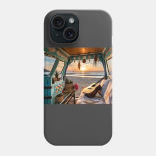 Vanlife on a beach Phone Case