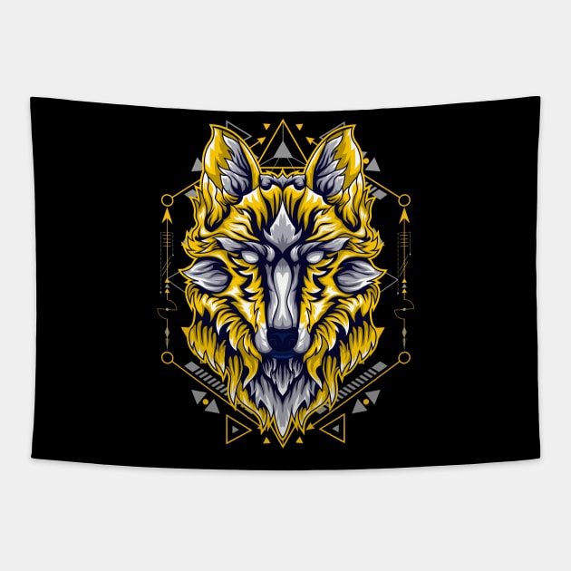 wolf vintage classic retro Tapestry by SHINIGAMII