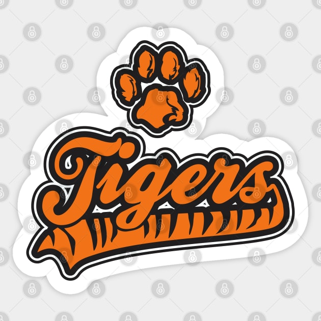 Tigers Team Logo - Tigers Baseball - Sticker
